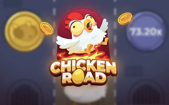 Partida de Chicken Road con la gallina avanzando entre carriles y multiplicadores crecientes