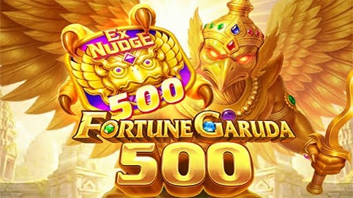 Función Ex Nudge de Fortune Garuda 500 con el ave Garuda dorada y el multiplicador 500